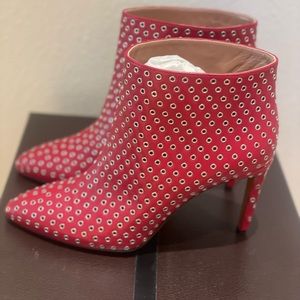 Alaia red booties